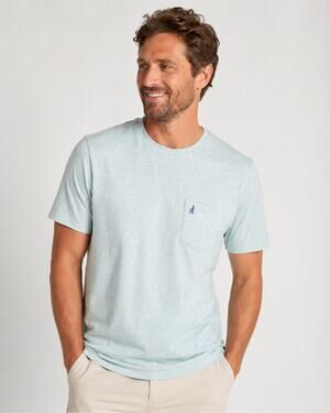 Johnnie-O Men's Seafoam Blue Pocket T-Shirt 100% Cotton Size M
